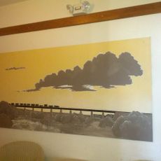 Railroad mural in De Baca County