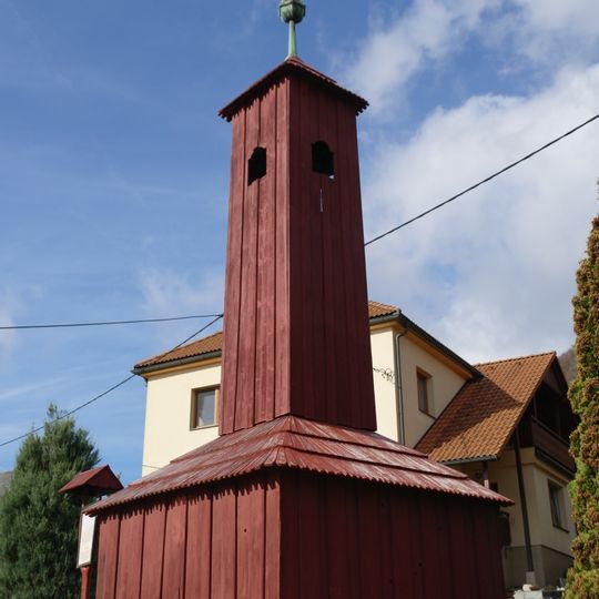 Dřevěná zvonice v Žampachu