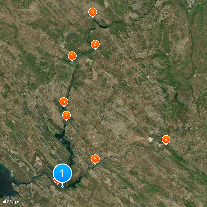 Parc national de Krka Carte