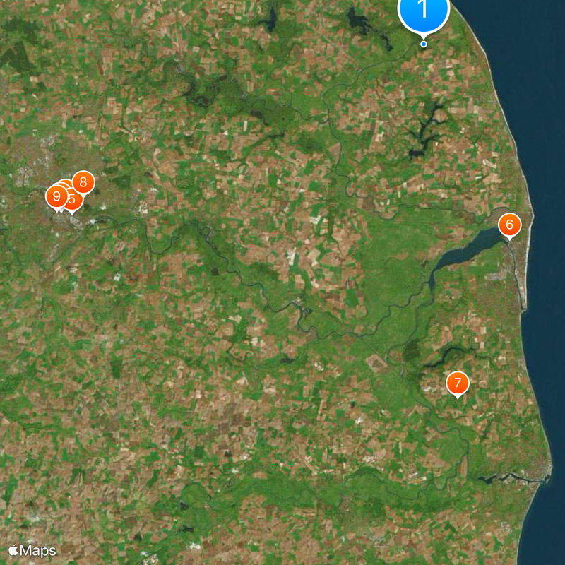 Nationaal park The Broads Kaart