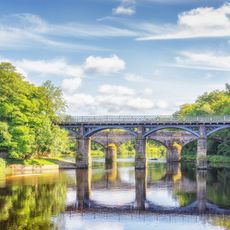 Eastern railway bridge over the River Lune at Crook of Lune