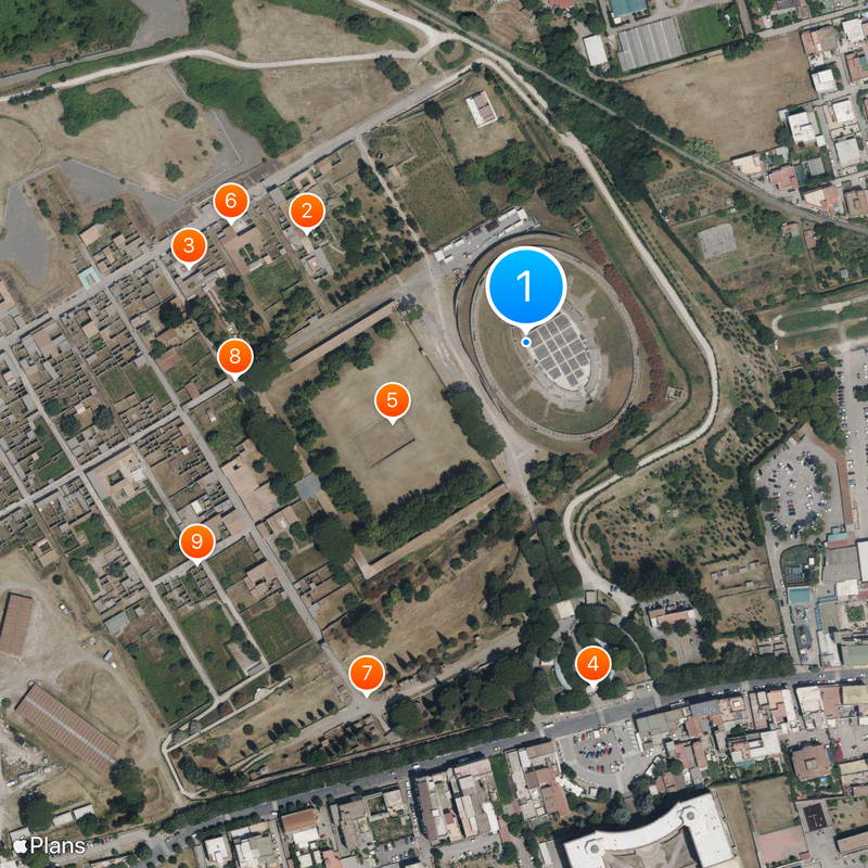 Amphitheatre of Pompeii Map