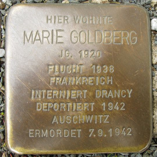 Stolperstein en memoria de Marie Goldberg