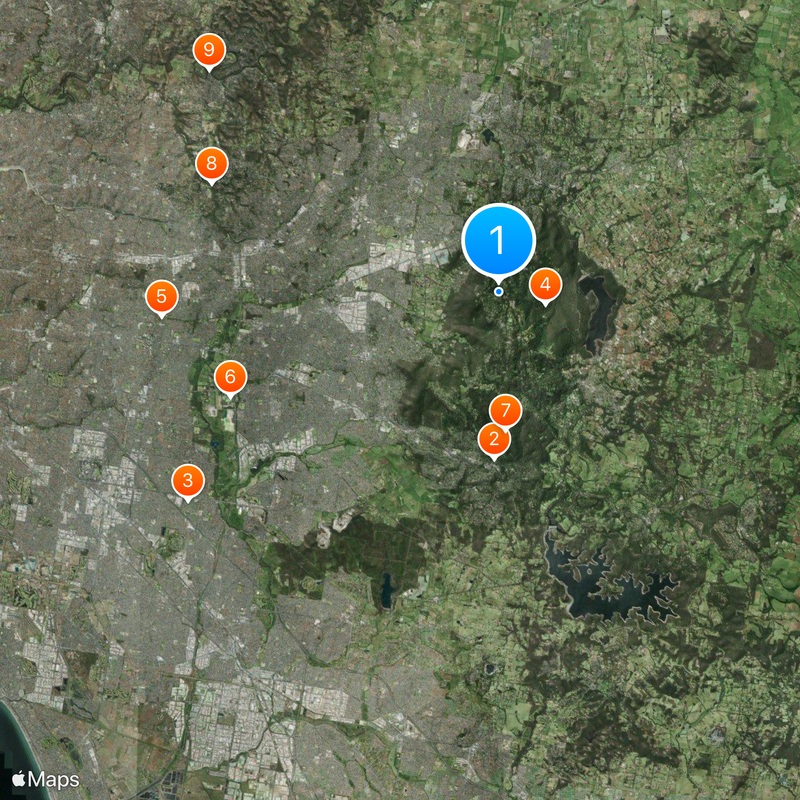 Dandenong Ranges Map