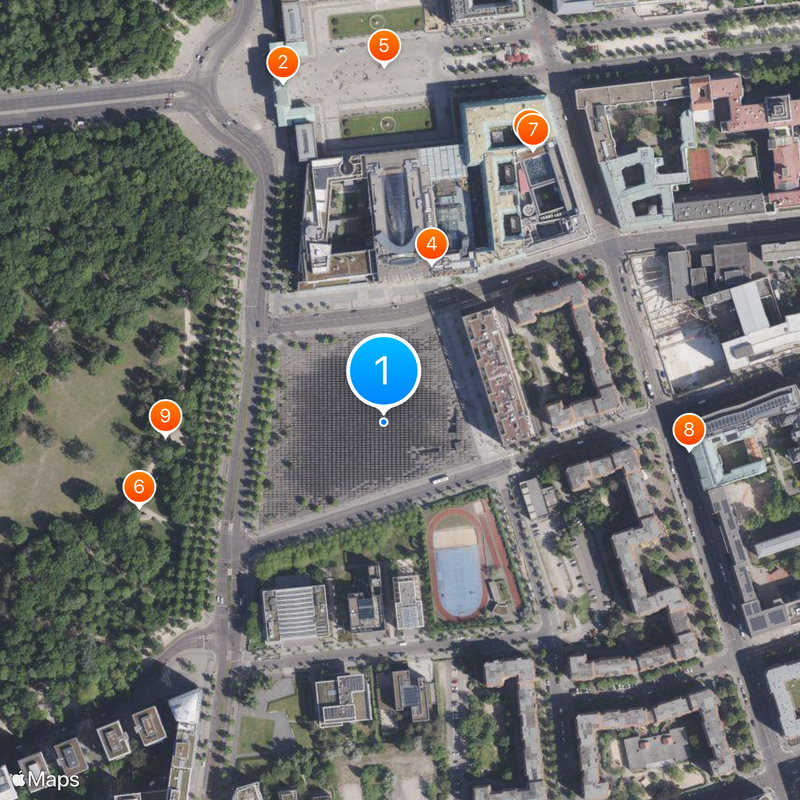 Holocaust-Mahnmal Kaart