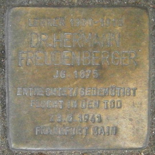 Stolperstein en memoria de Hermann Freudenberger