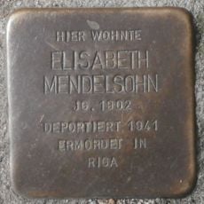 Stolperstein dedicated to Elisabeth Mendelsohn