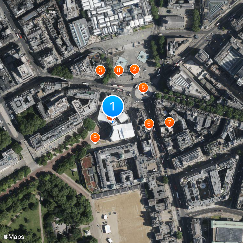 Admiralty Arch Kaart