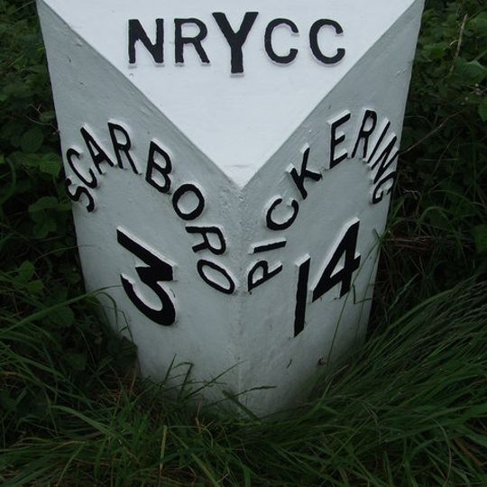 Milestone, 1 mile E of East Ayton