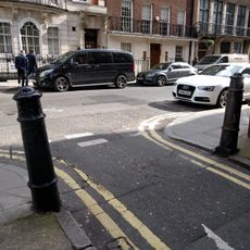 Pair Of Bollards Between Numbers 79 And 80 At Entrance To Welbeck Way