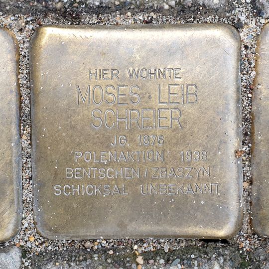 Stolperstein en memoria de Moses Leib  Schreier
