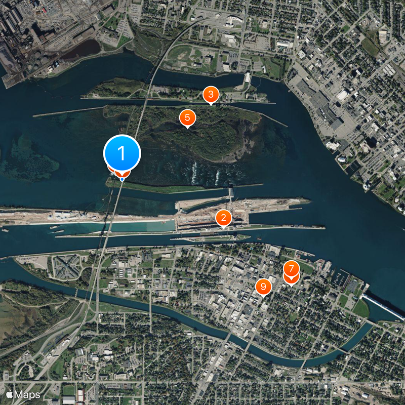 Sault Ste. Marie International Bridge Mapa