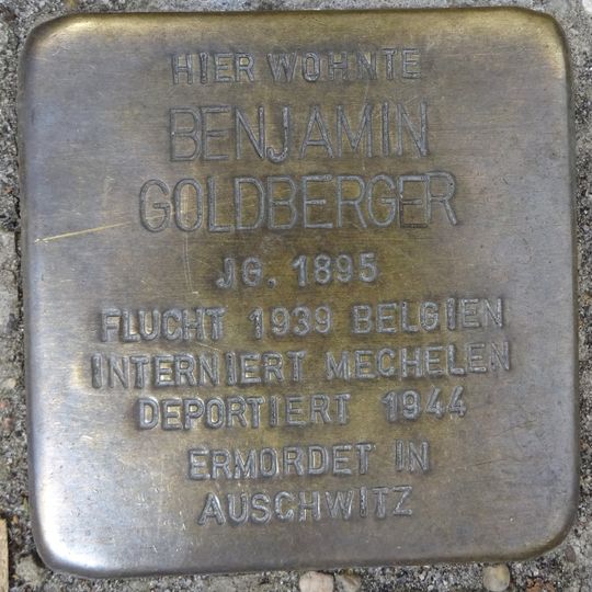 Stolperstein en memoria de Benjamin Goldberger