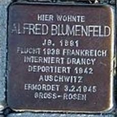 Stolperstein à la mémoire de Alfred Blumenfeld