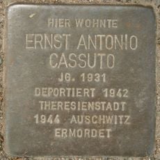 Stolperstein dedicated to Ernst Antonio Cassuto