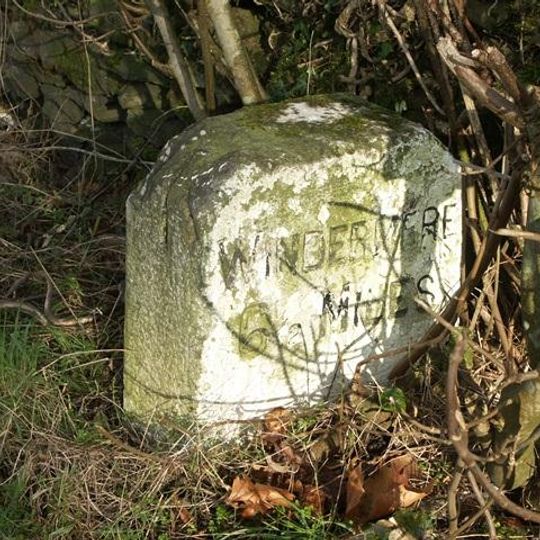 Milestone On Loop Road 50 Yards South Of Junction Of Hollins Lane And Windermere