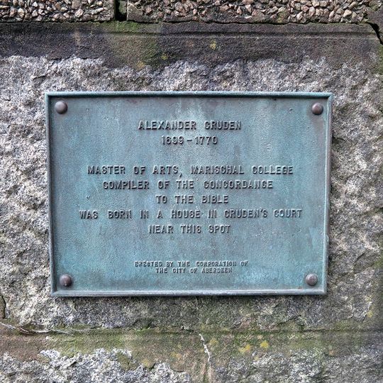 Commemorative Plaque to Alexander Cruden