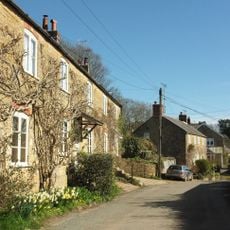 Court House And Attached Stone Wall And Gate Piers