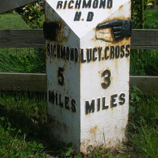 Milestone, S end of Melsonby village