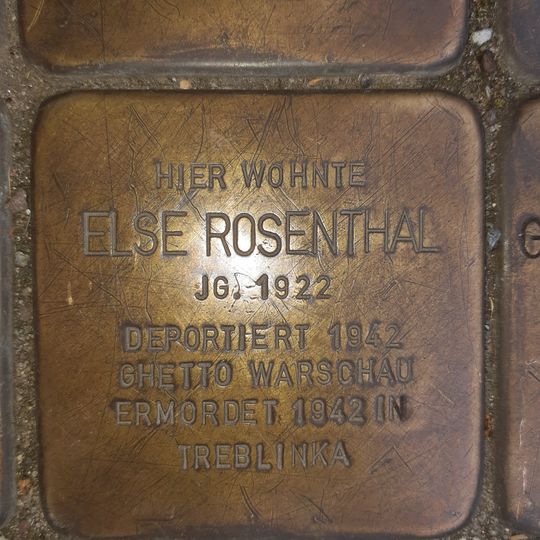 Stolperstein en memoria de Else Rosenthal