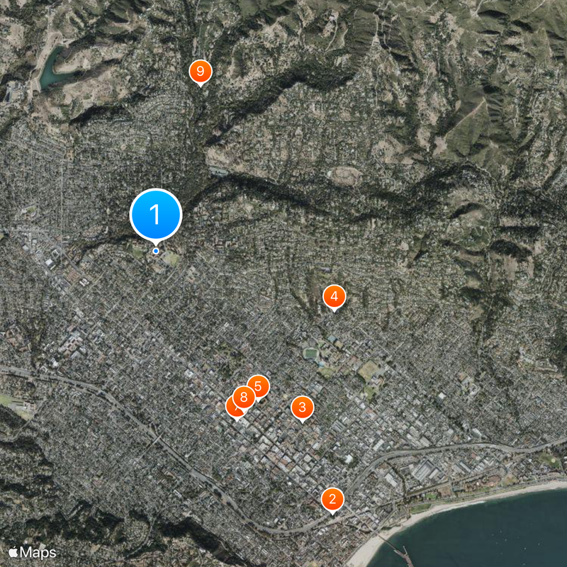 Mission Santa Barbara Carte