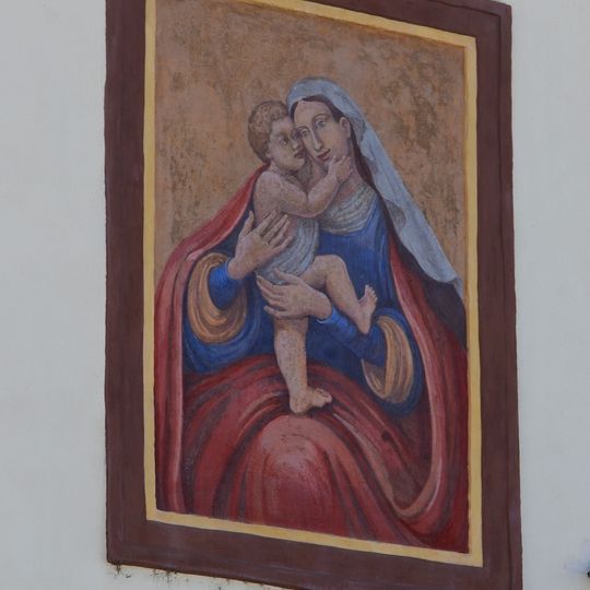 Obrázek Madony na domě Nerudova 38 v Roudnici nad Labem