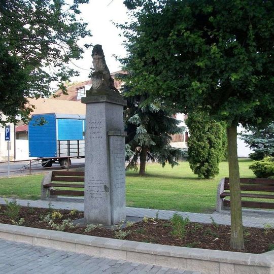 Pomník padlým v první světové válce ve Hvožďanech