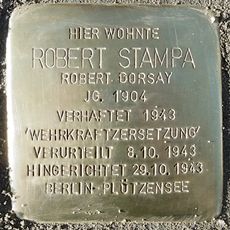 Stolperstein dedicated to Robert Stampa