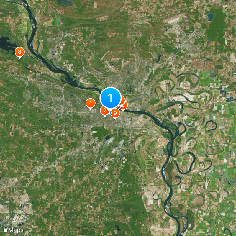 Contea di Pulaski Mappa