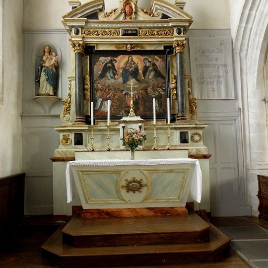 Autel et retable du Rosaire de l'église Saint-Martin de Moutiers.