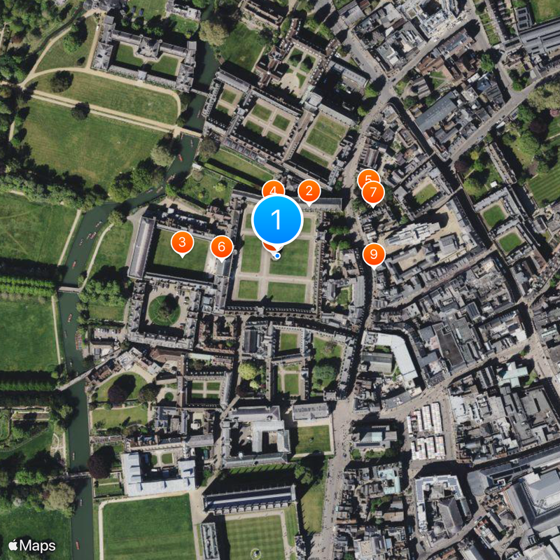 Trinity College Mapa