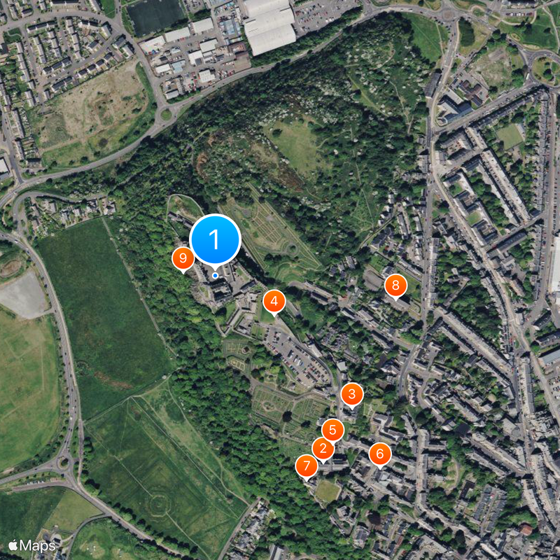 Zamek w Stirling Mapa