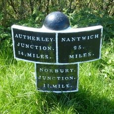 Milepost Shropshire Union Canal 1.5 Miles To South Of Norbury Junction