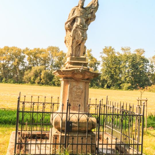 Sloup se sochou svatého Václava u samoty Medříč