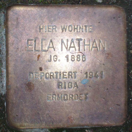 Stolperstein en memoria de Ella Nathan