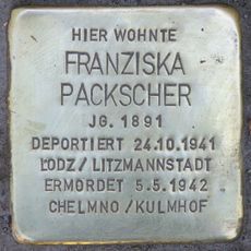 Stolperstein en memoria de Franziska Packscher