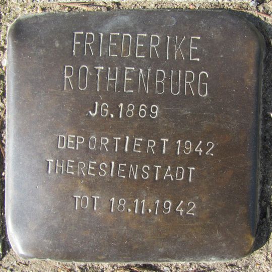 Stolperstein en memoria de Friederike Rothenburg