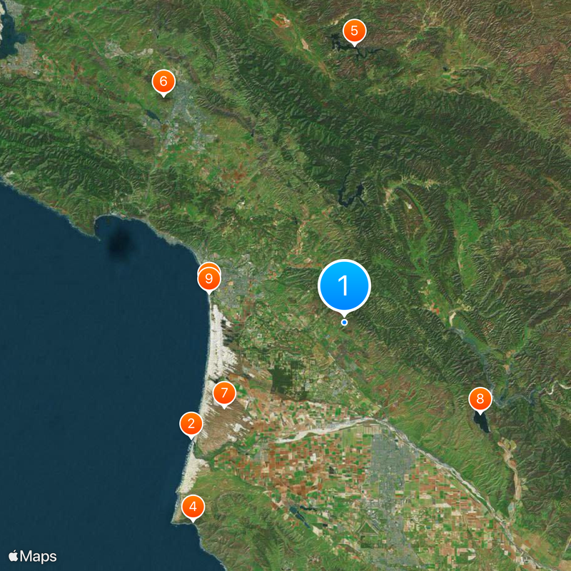 Eastern California Map