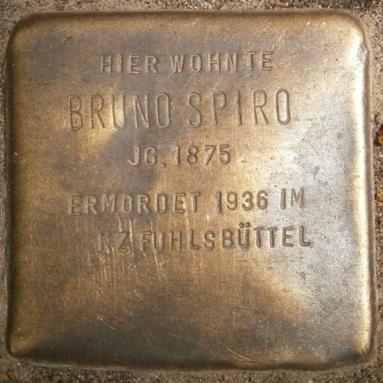 Stolperstein dedicated to Bruno Spiro