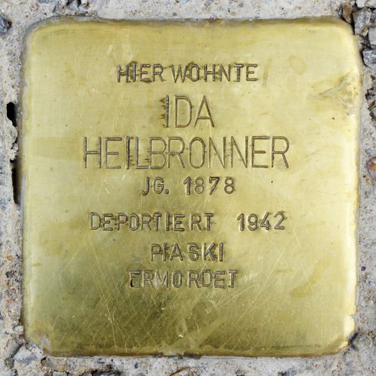 Stolperstein en memoria de Ida Heilbronner