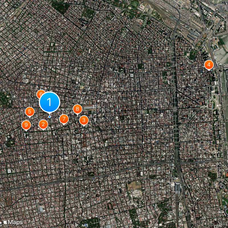 Las Violetas Map