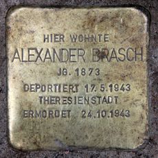 Stolperstein en memoria de Alexander Brasch