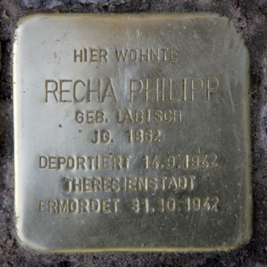 Stolperstein dedicated to Recha Philipp