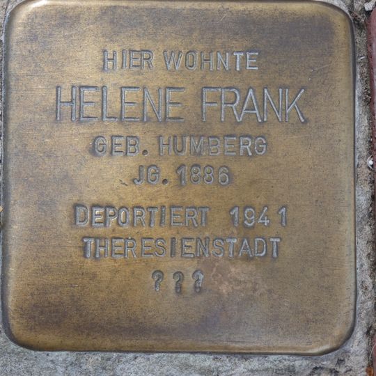 Stolperstein em memória de Helene Frank