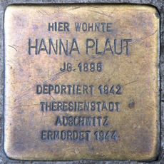 Stolperstein à la mémoire de Hanna Plaut