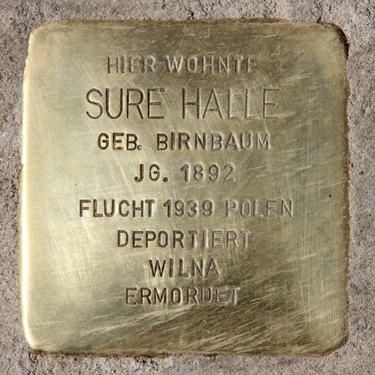 Stolperstein dedicated to Sure Halle