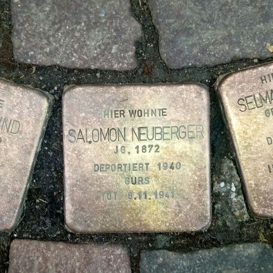 Stolperstein dedicated to Salomon Neuberger