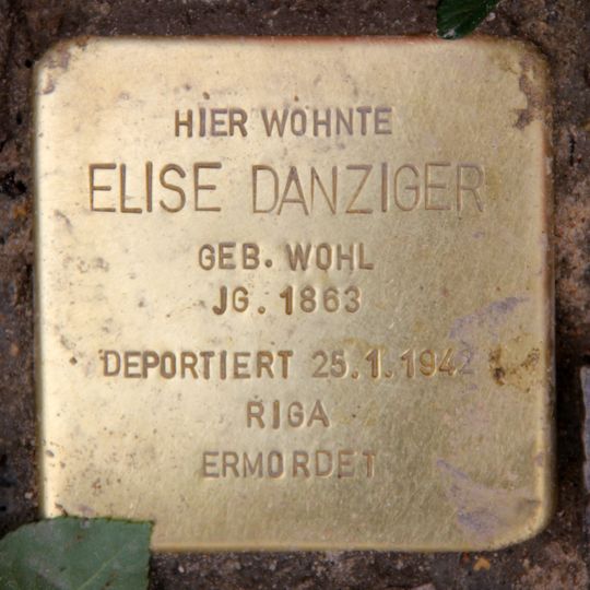 Stolperstein en memoria de Elise Danziger