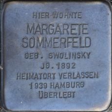 Stolperstein dedicated to Margarete Sommerfeld