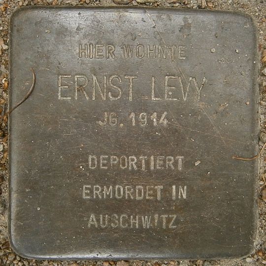 Stolperstein dedicated to Ernst Levy